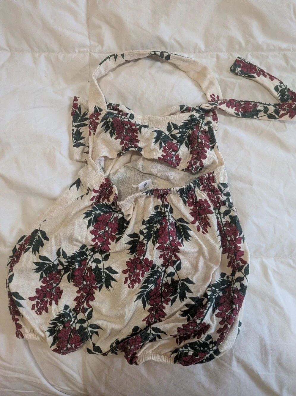 Kate Quinn Halter Floral Bubble  Romper 6-12